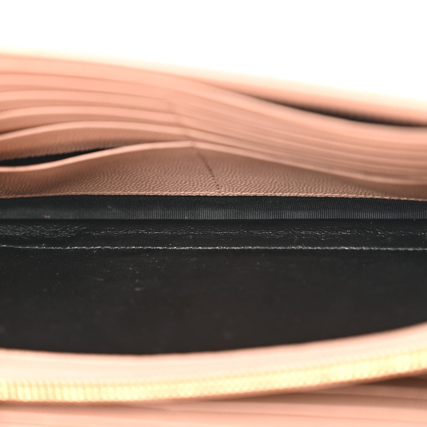 Grain De Poudre Matelasse Chevron Monogram Chain Wallet Pale Pink