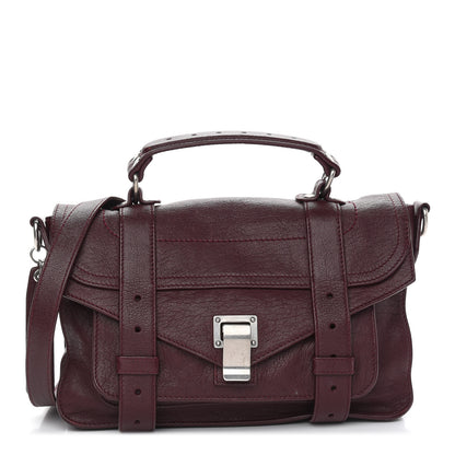 Proenza Schouler Lambskin Tiny PS1 Satchel Oxblood 1 of 11