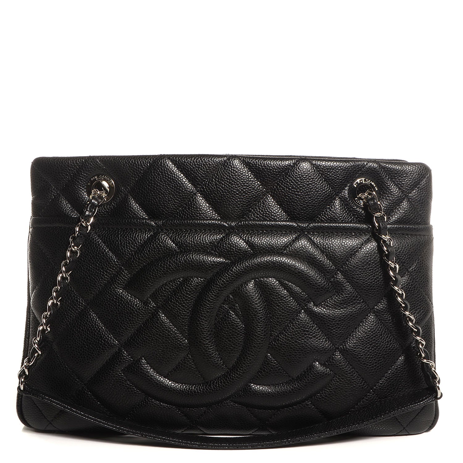 Chanel Caviar CC Timeless Tote Black 1 of 8