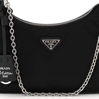 Prada Nylon Re-Edition 2005 Shoulder Bag Black 9 of 12