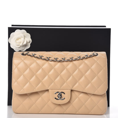 Chanel Caviar Quilted Jumbo Double Flap Beige Clair 13 of 13