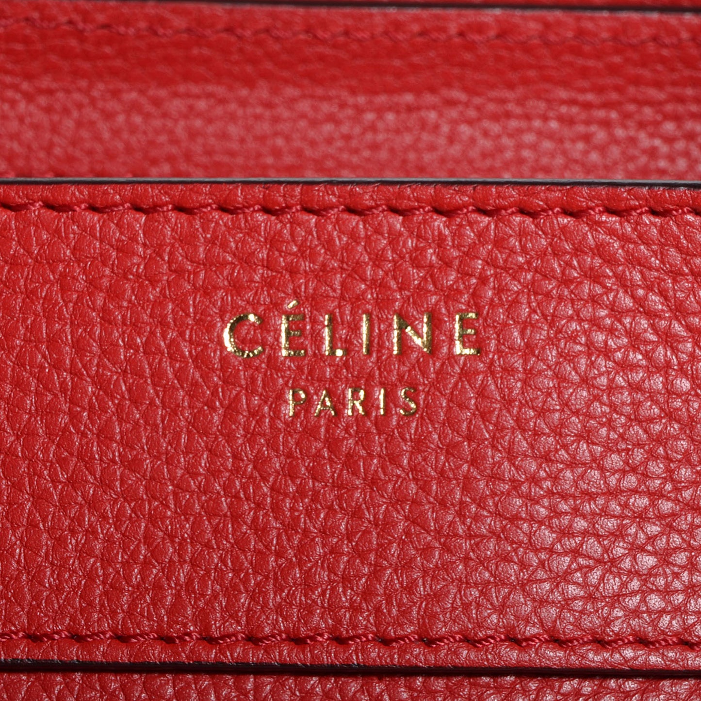 Drummed Leather Micro Luggage Coquelicot
