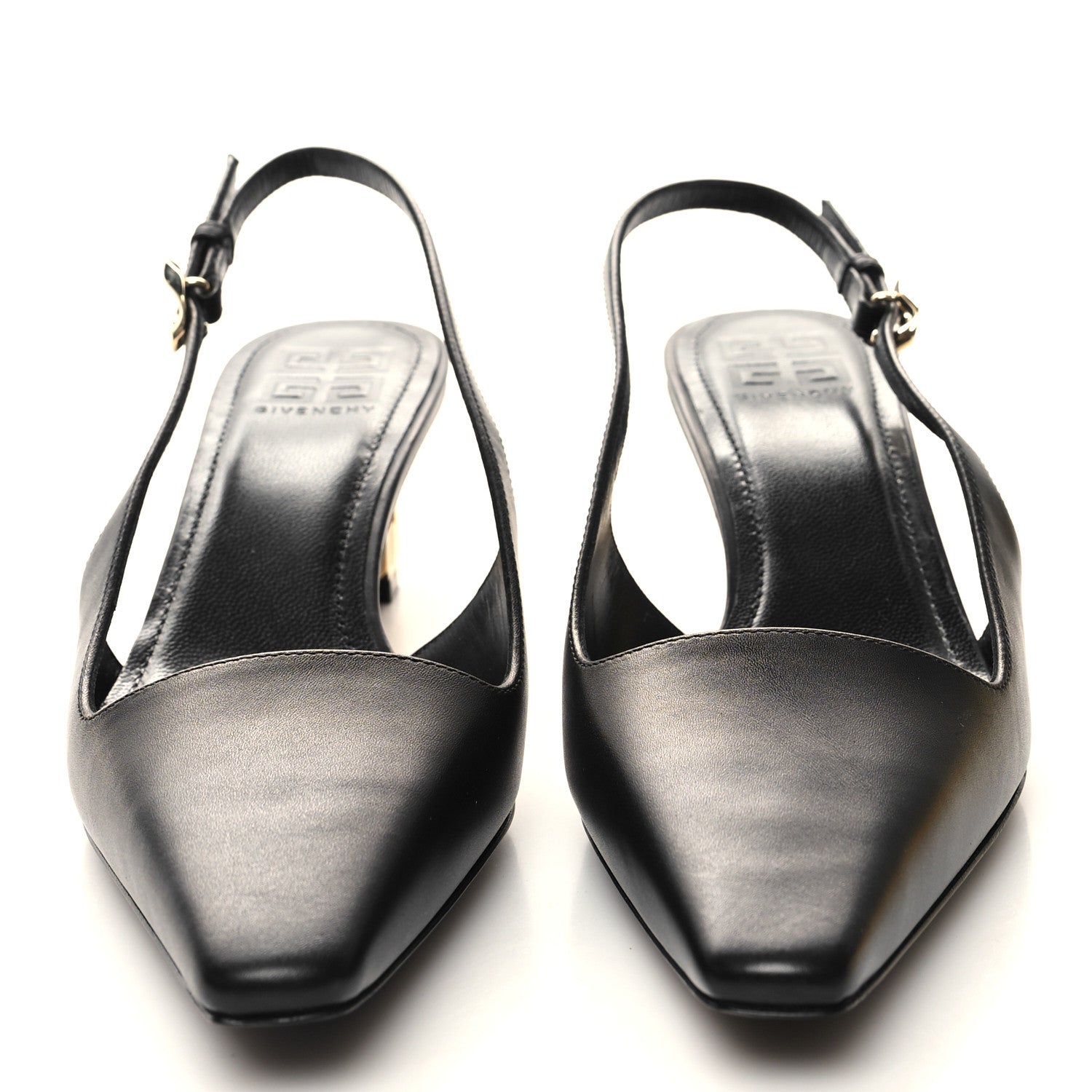 Givenchy Calfskin G Cube 50mm Slingback Pumps 37 Black 2 of 10