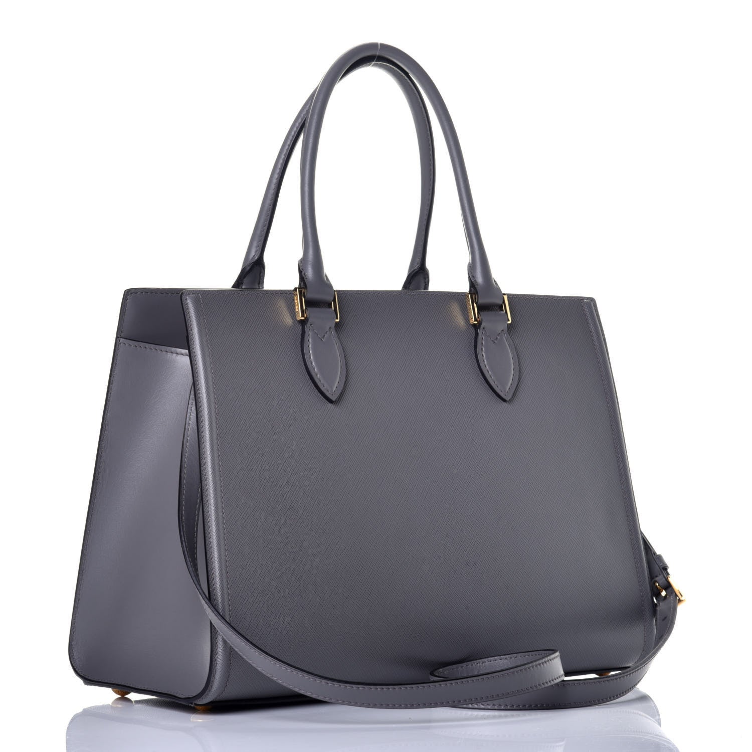 Prada Saffiano Soft Calfskin Tote Marmo 4 of 9
