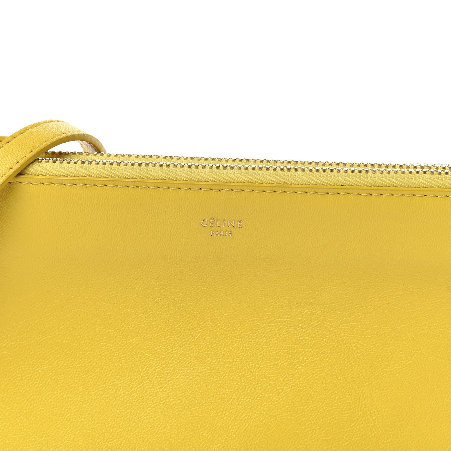Celine Lambskin Large Trio Crossbody Bag Sun Yellow 11 of 11