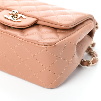 Chanel Lambskin Quilted Mini Square Flap Brown 9 of 9