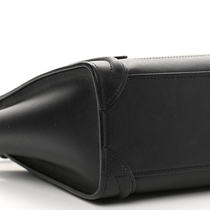 Celine Smooth Calfskin Nano Luggage Black 5 of 14