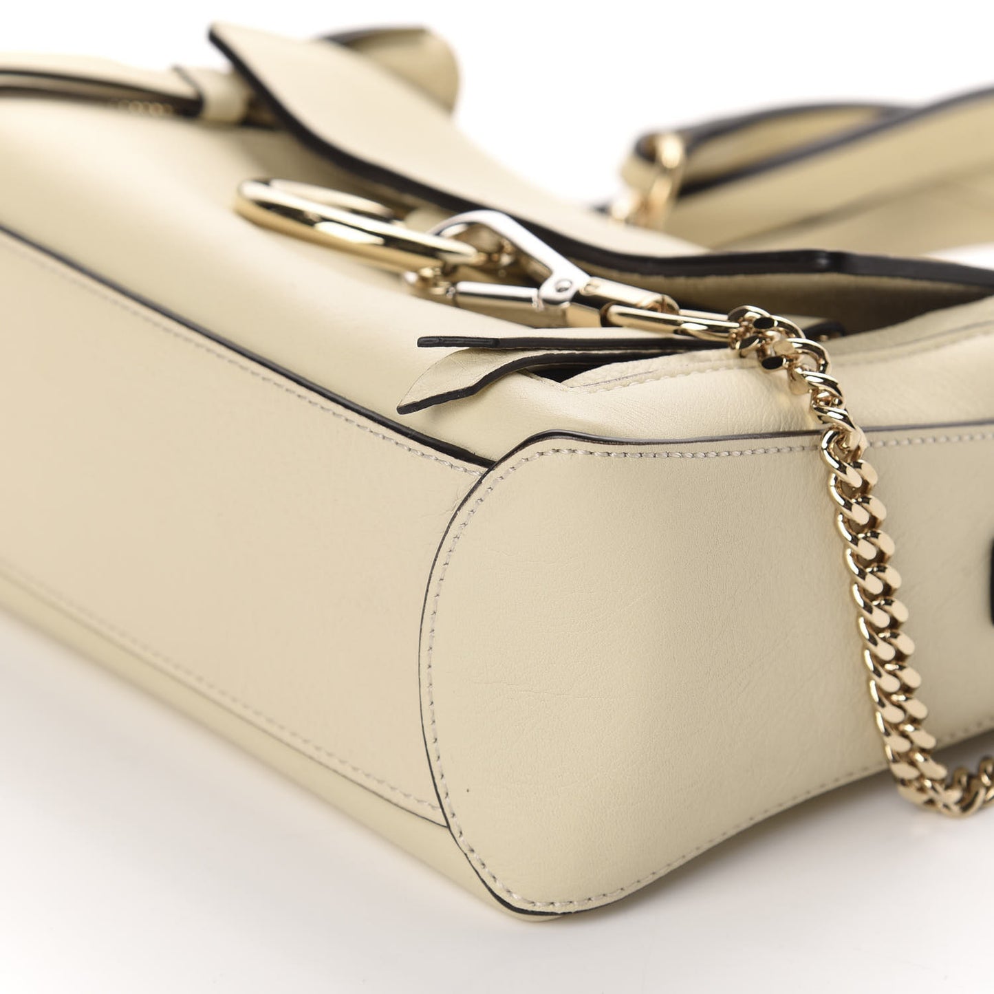 Calfskin Mini Faye Day Shoulder Bag Off White