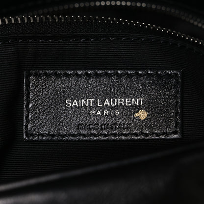 Saint Laurent Lambskin Quilted Medium Loulou Puffer Monogram Chain Satchel Black 6 of 10