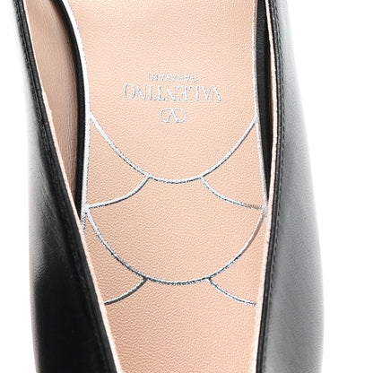 Valentino Garavani Kidskin Jewel Button Mary Jane Flats  38.5 Black Pink 8 of 10