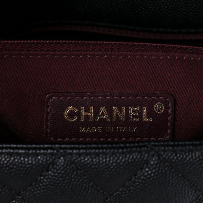 Chanel Caviar Quilted Small Coco Handle Flap Black 6 of 10