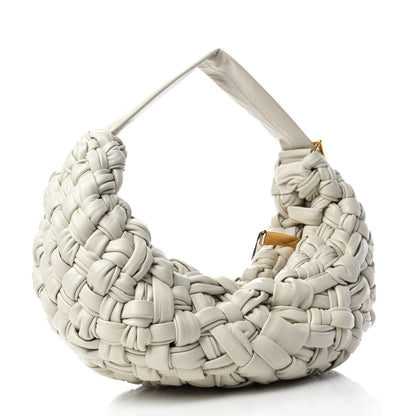 Bottega Veneta Paper Calfskin Intrecciato Banana Hobo Plaster 3 of 10