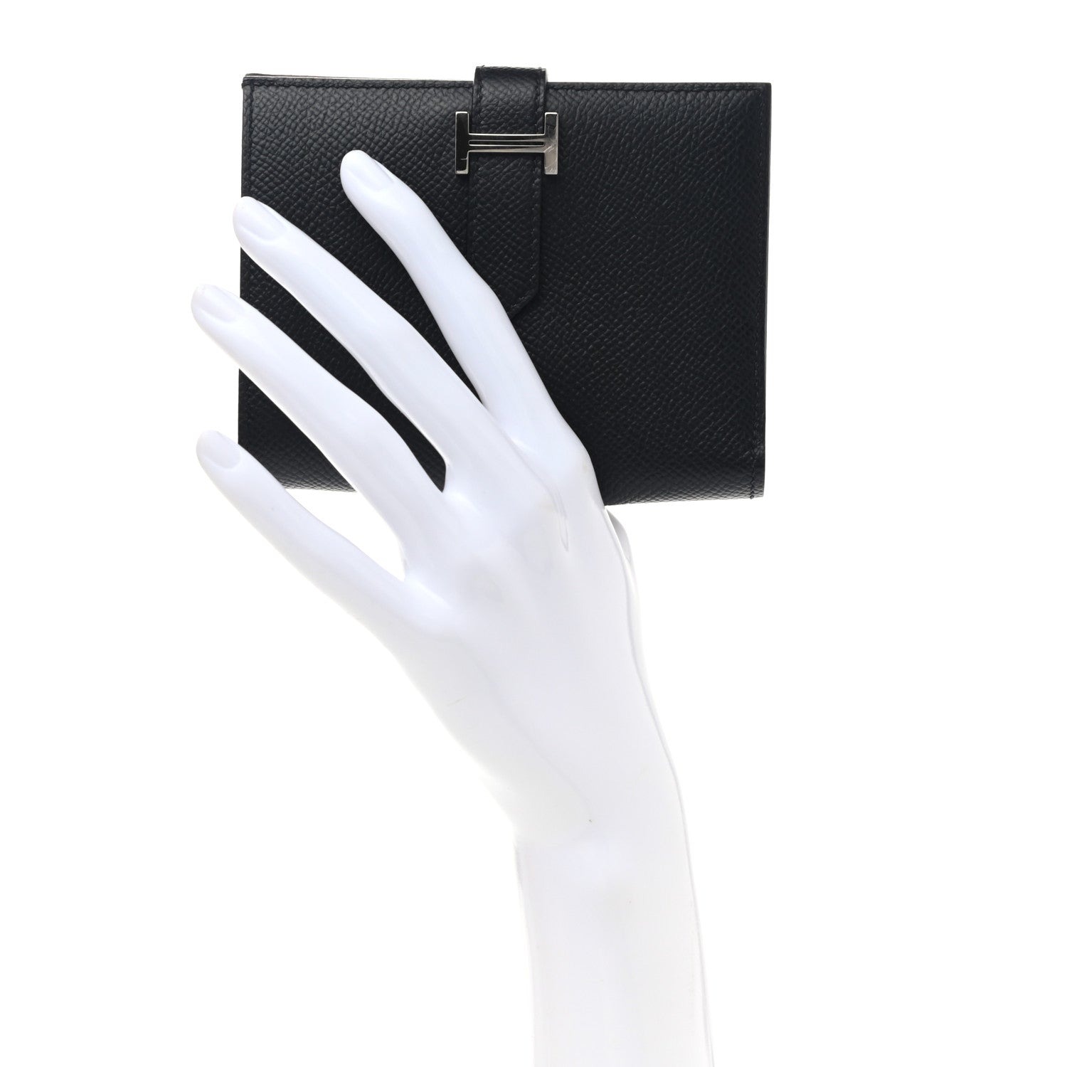 Hermes Epsom Bearn Compact Wallet Black 2 of 8