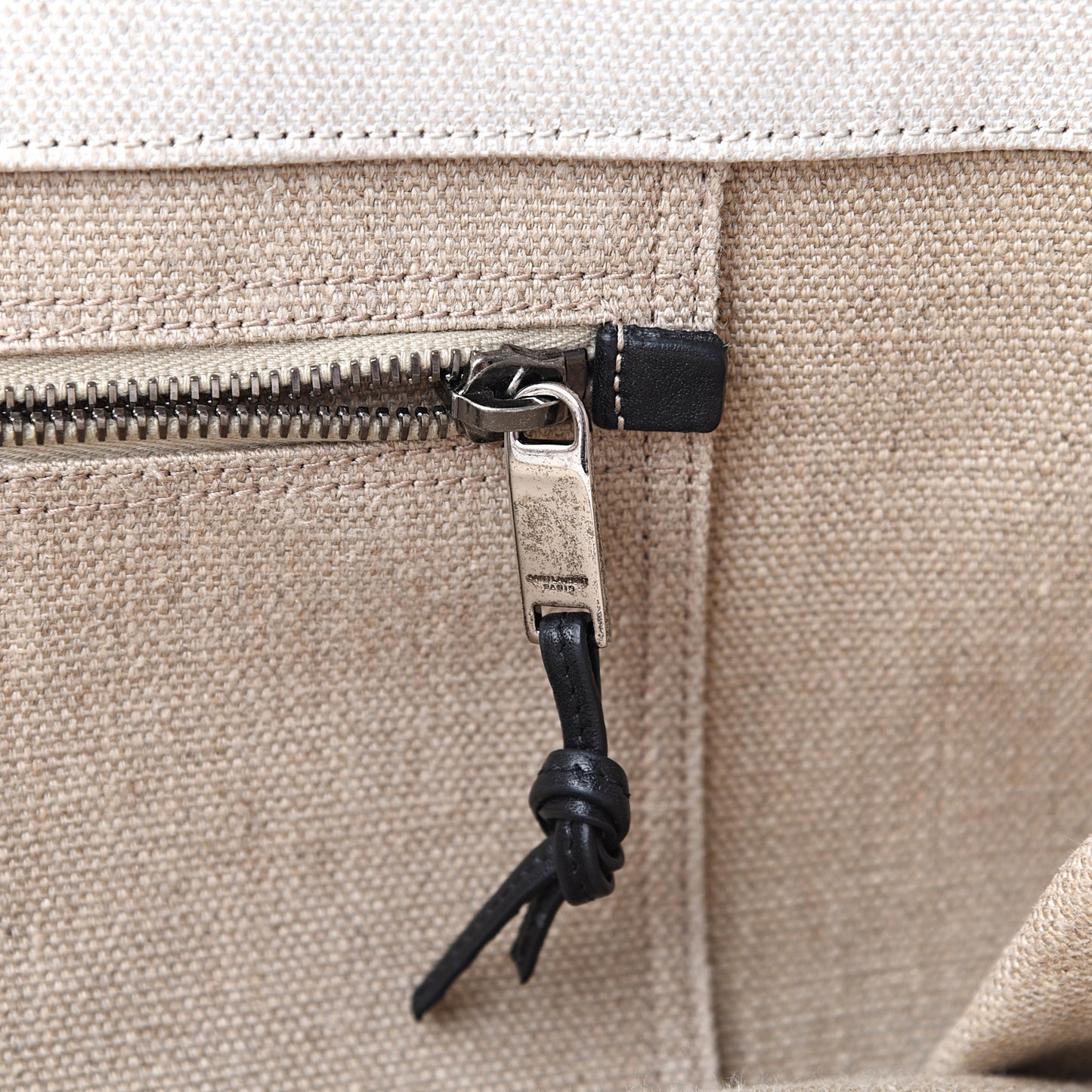 Linen Calfskin Rive Gauche Tote Optic White