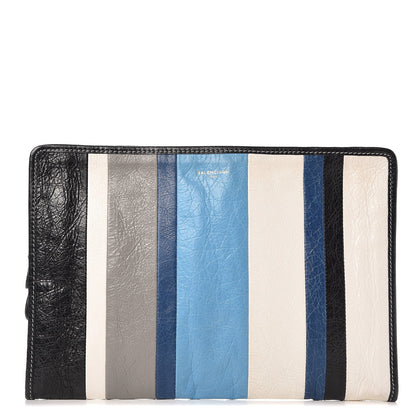 Balenciaga Veau Arena Multicolore Bazar Pouch Bleu Gris White Black 1 of 8