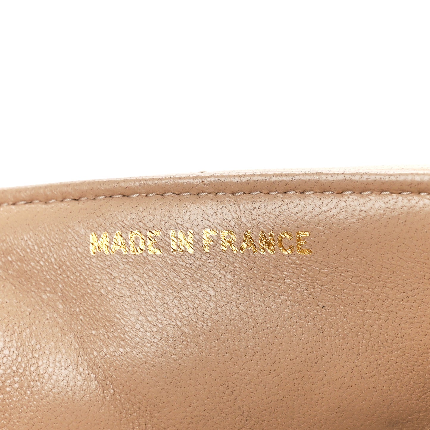 Lambskin Quilted Small Single Flap Beige