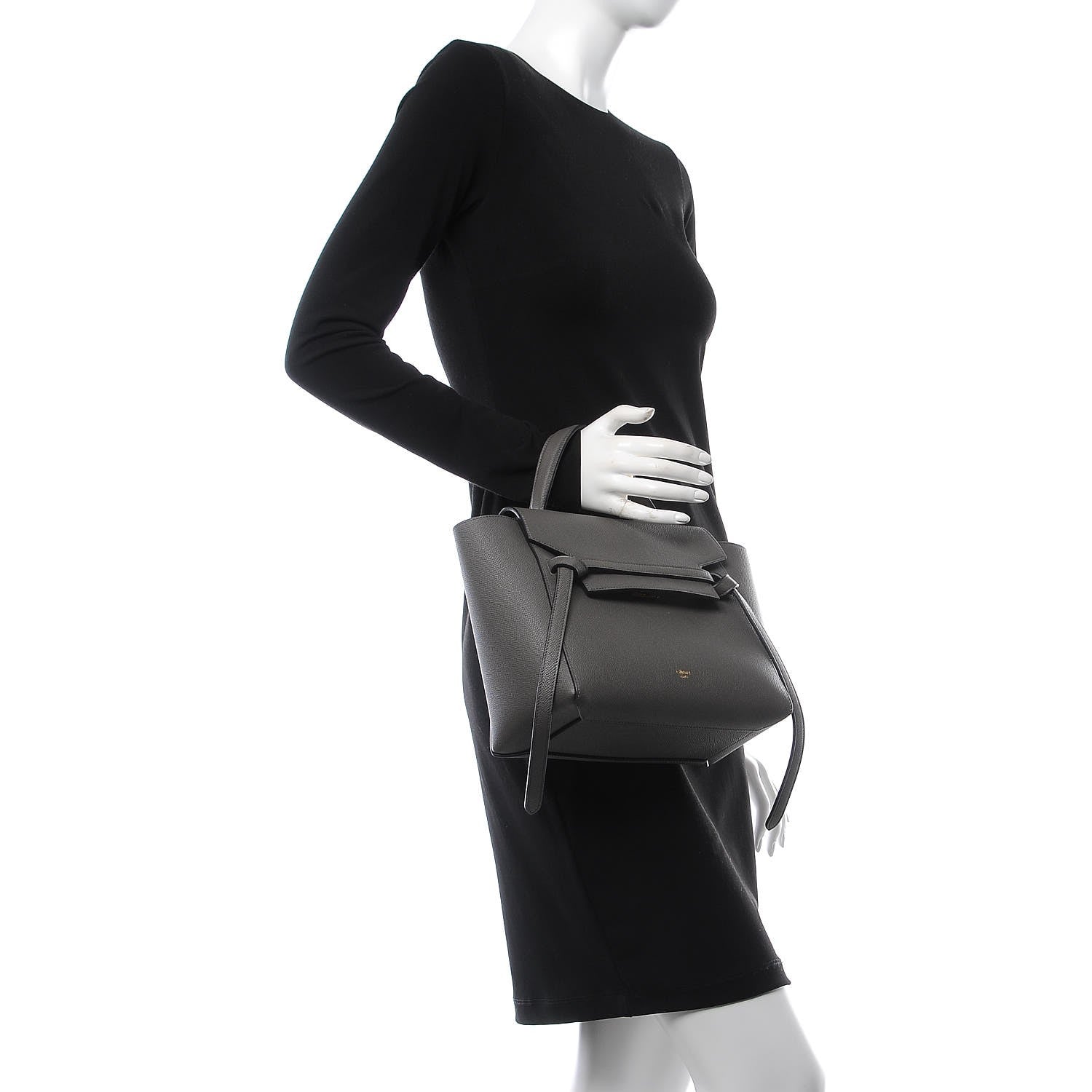 Celine Baby Grained Calfskin Micro Belt Bag Grey 3 of 10