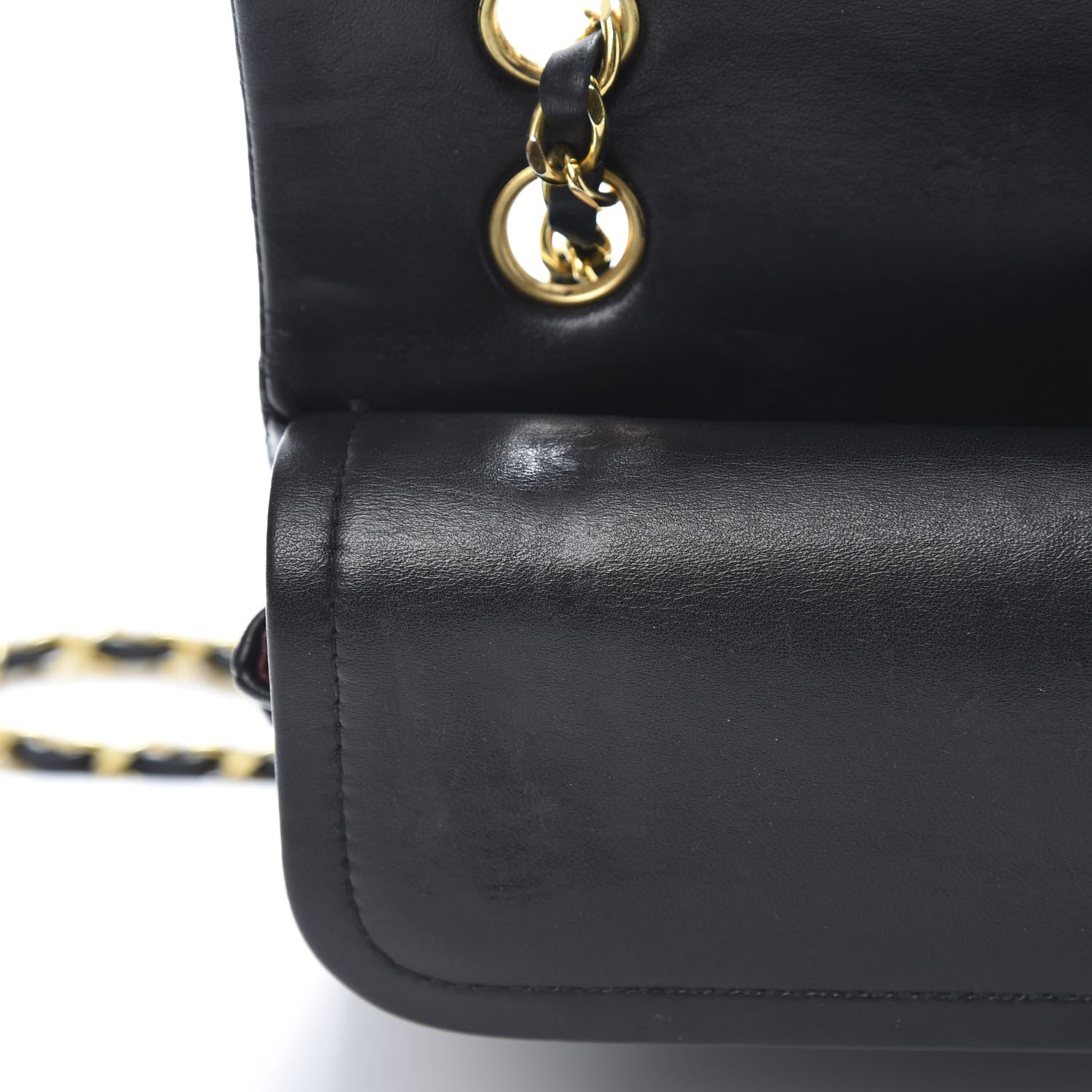 Chanel Lambskin Quilted Medium Double Flap Black 17 of 18