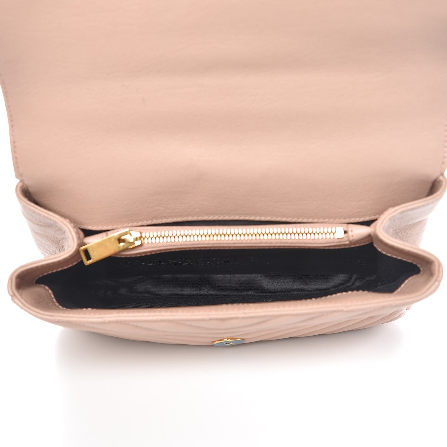Saint Laurent Sheepskin Matelasse Chevron Monogram Medium College Bag Fard 6 of 10