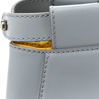 Fendi Vitello Morgan Shiny Nappa Medium Peekaboo Iconic Satchel Polvere Sunflower 14 of 20