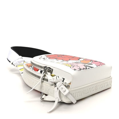 Christian Louboutin X SHUN SUDO Calfskin Button Flower Loubifunk Sling Bag White Multicolor 4 of 9