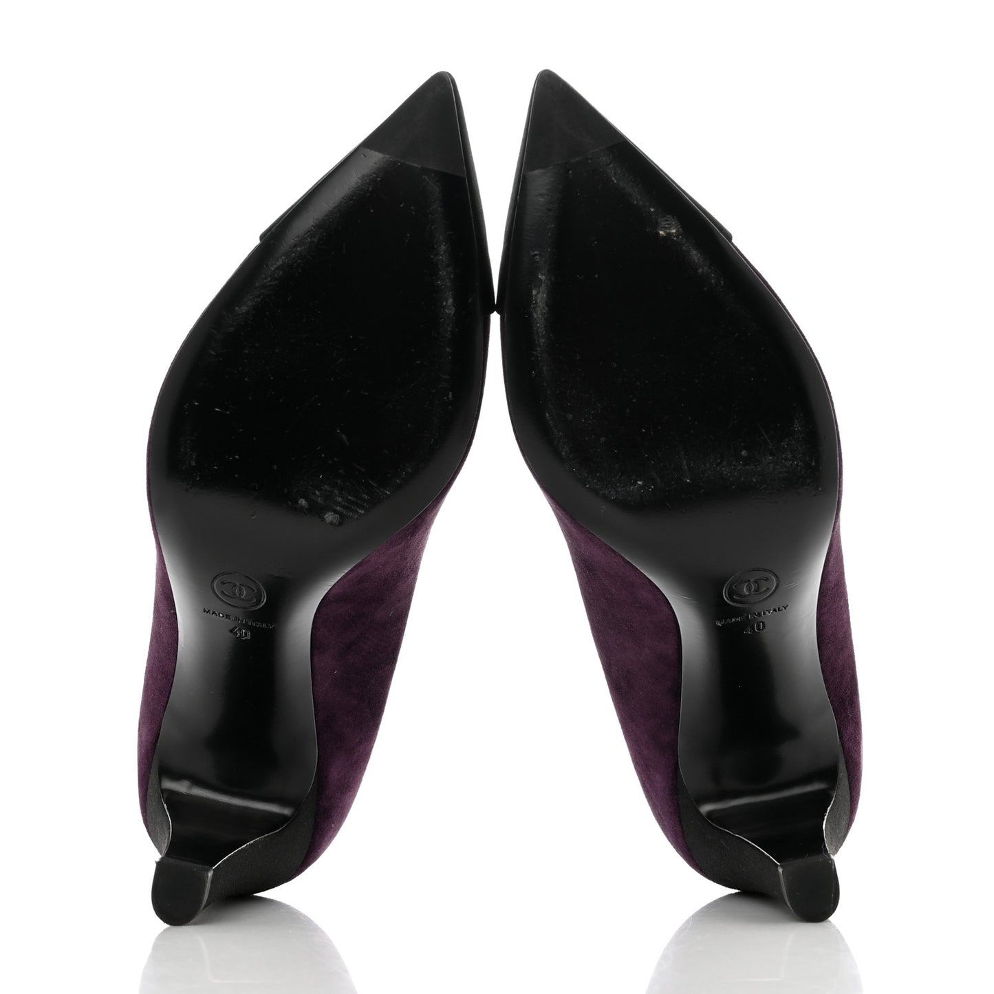 Suede Satin Cap Toe Pumps Dark 40 Purple Black
