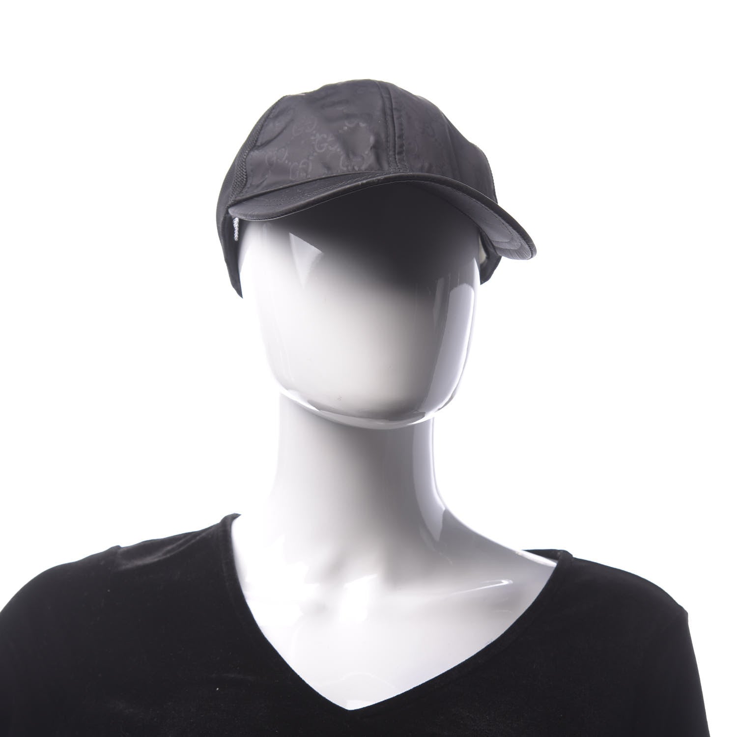 Gucci Nylon Monogram Baseball Hat M Black 2 of 7