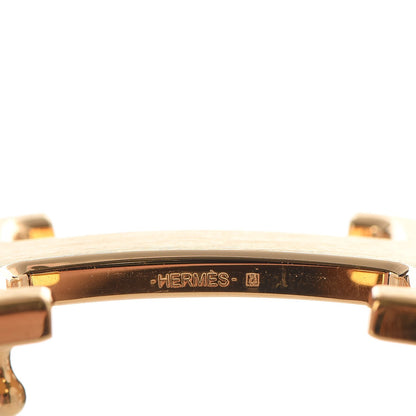 Hermes Brushed 32mm H Belt Buckle Gold 3 of 5