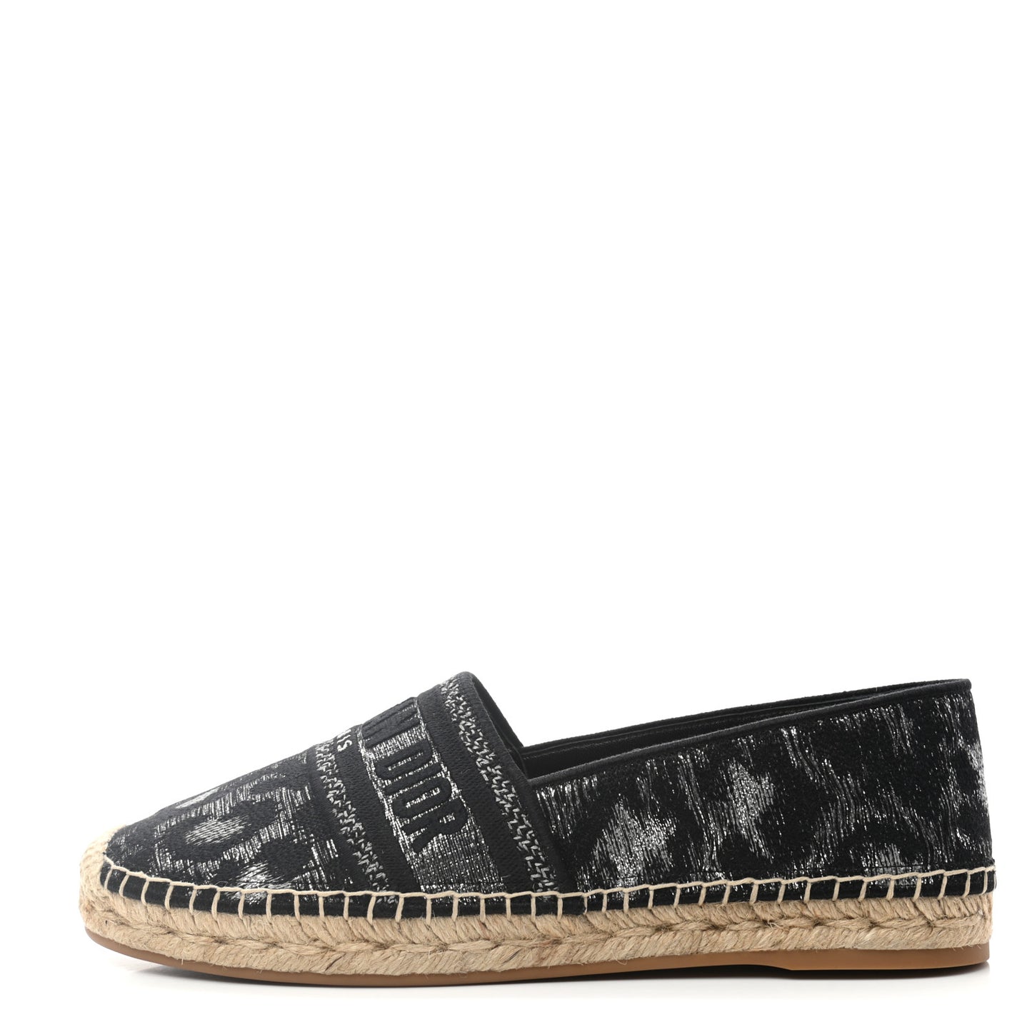 Lurex Embroidered Mizza Granville Espadrille 40 Black