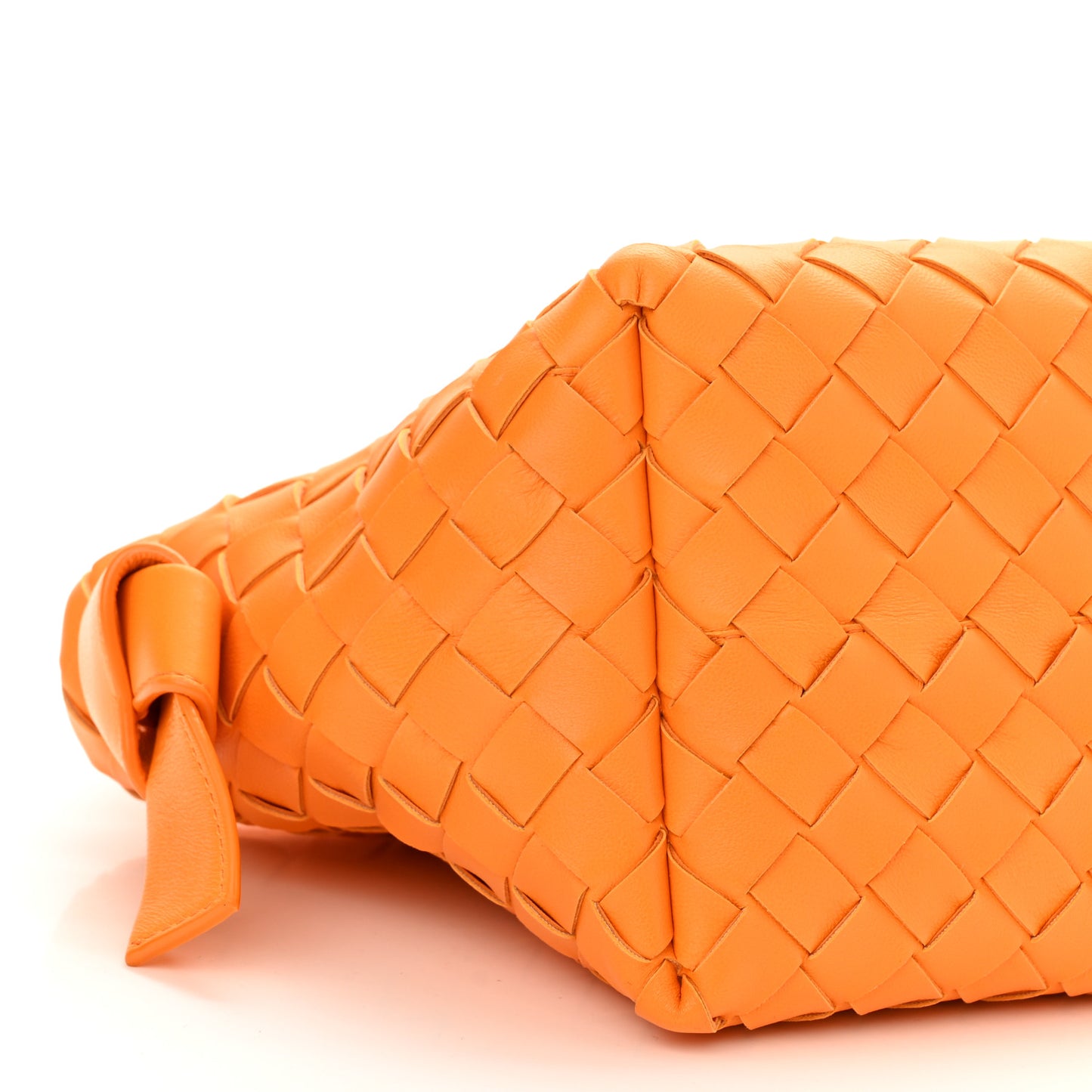 Nappa Intrecciato Tie Shoulder Bag Tangerine