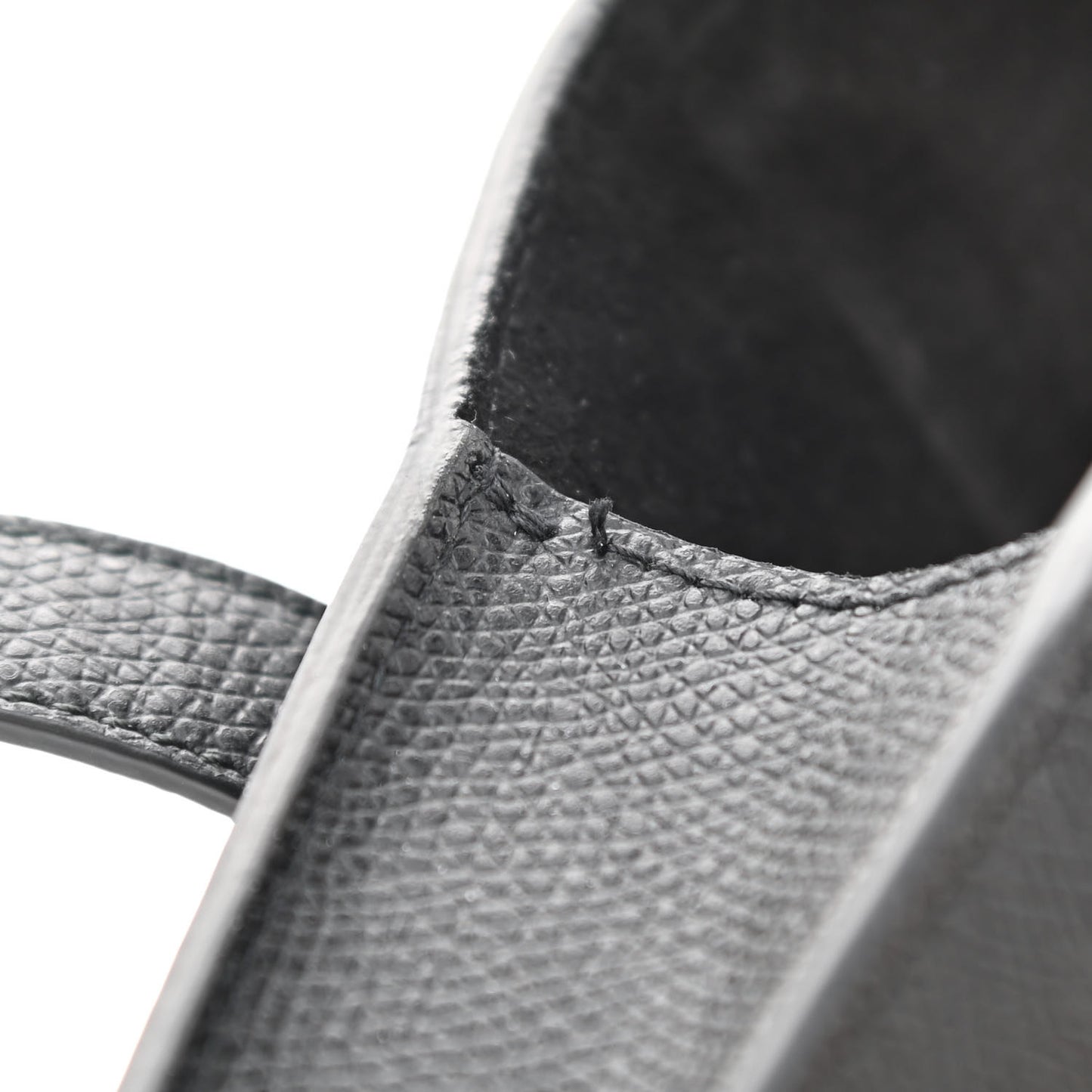 Grained Calfskin Saddle Belt Bag Black