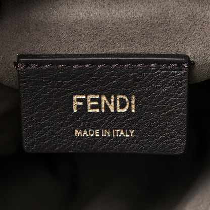 Fendi Raffia Pearl Herringbone Embellished Mini Mon Tresor Bucket Bag 5 of 9