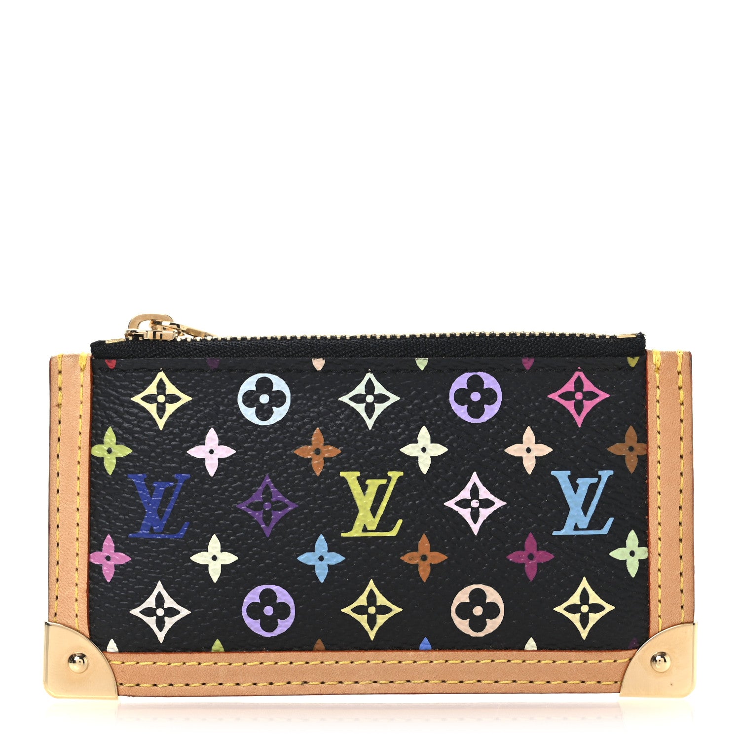 Louis Vuitton Monogram Multicolor Key Pouch Black 1 of 6