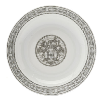 Hermes Porcelain Mosaique Au 24 Cereal Bowl Silver 1 of 5