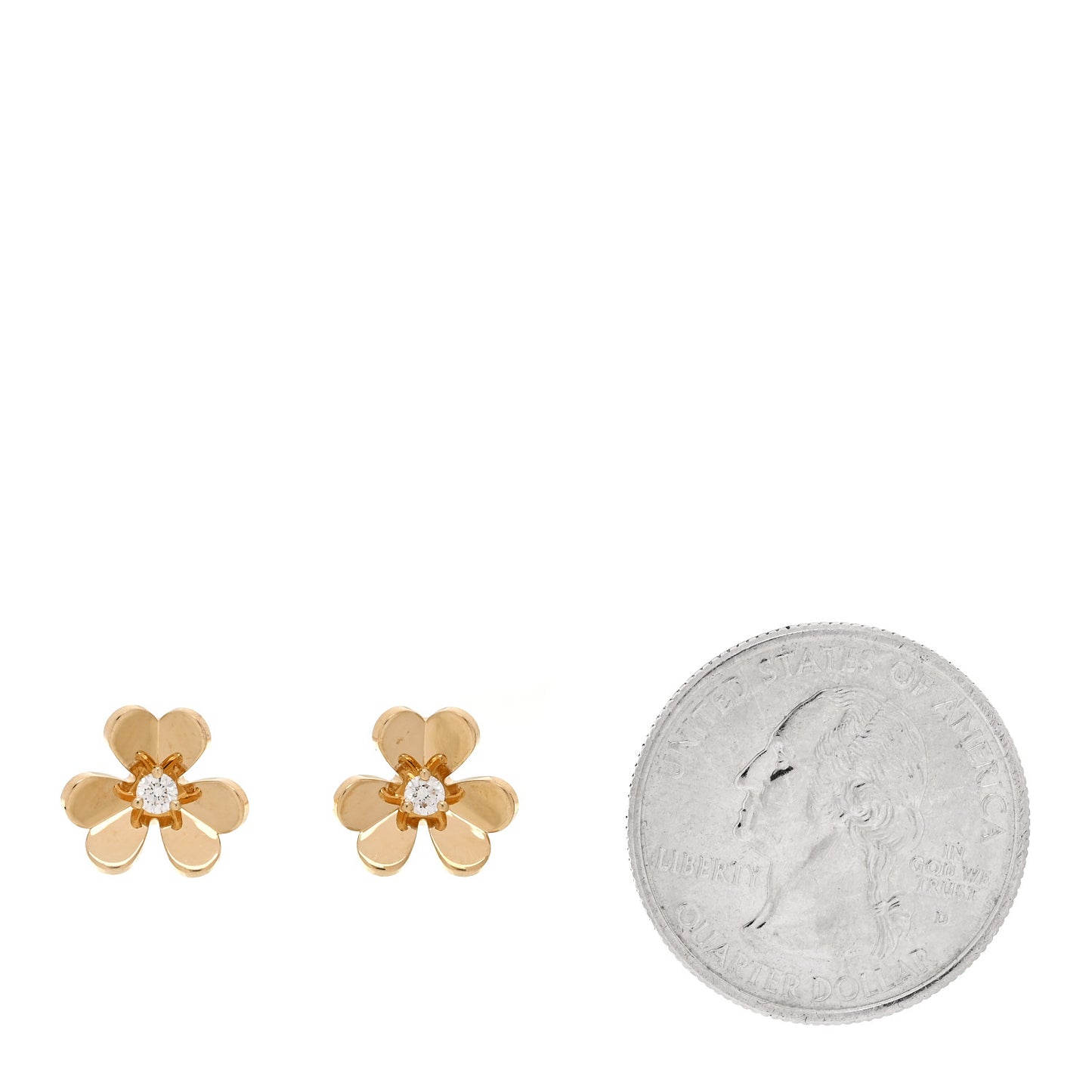 18K Yellow Gold Diamond Mini Frivole Earrings