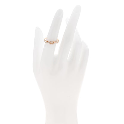 David Yurman 18K Rose Gold Diamond 4.5mm Stax Single Row Chain Link Ring 52 6 2 of 4
