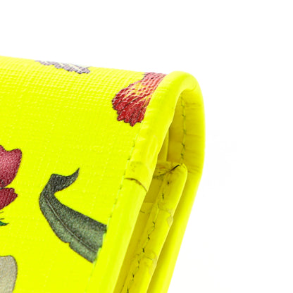 Gucci Calfskin Flora Print Zumi Card Case Yellow Fluo 11 of 11