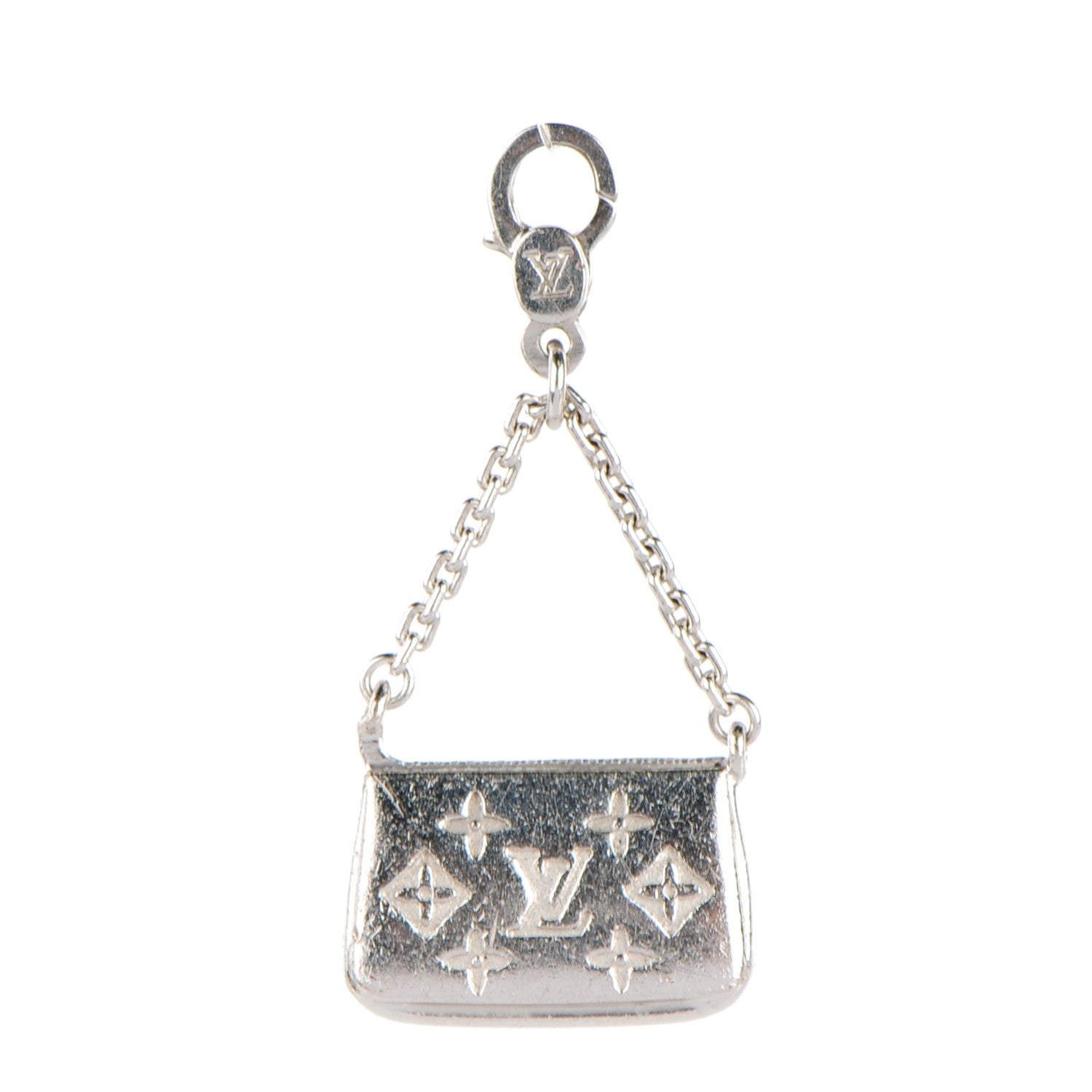 Louis Vuitton 18K White Gold Pochette Charm 1 of 4