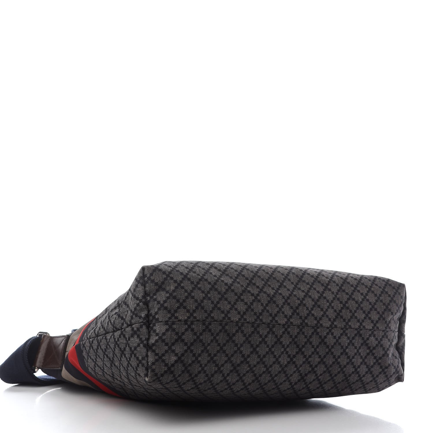 Gucci Nylon Diamante Medium Flat Messenger Bag Navy 3 of 10