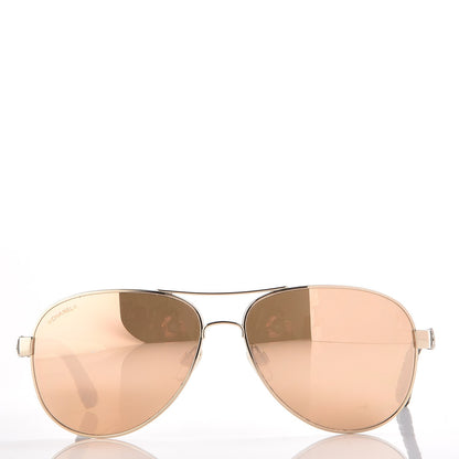 Chanel Pilot Quilting Sunglasses 4207 Gold 2 of 8