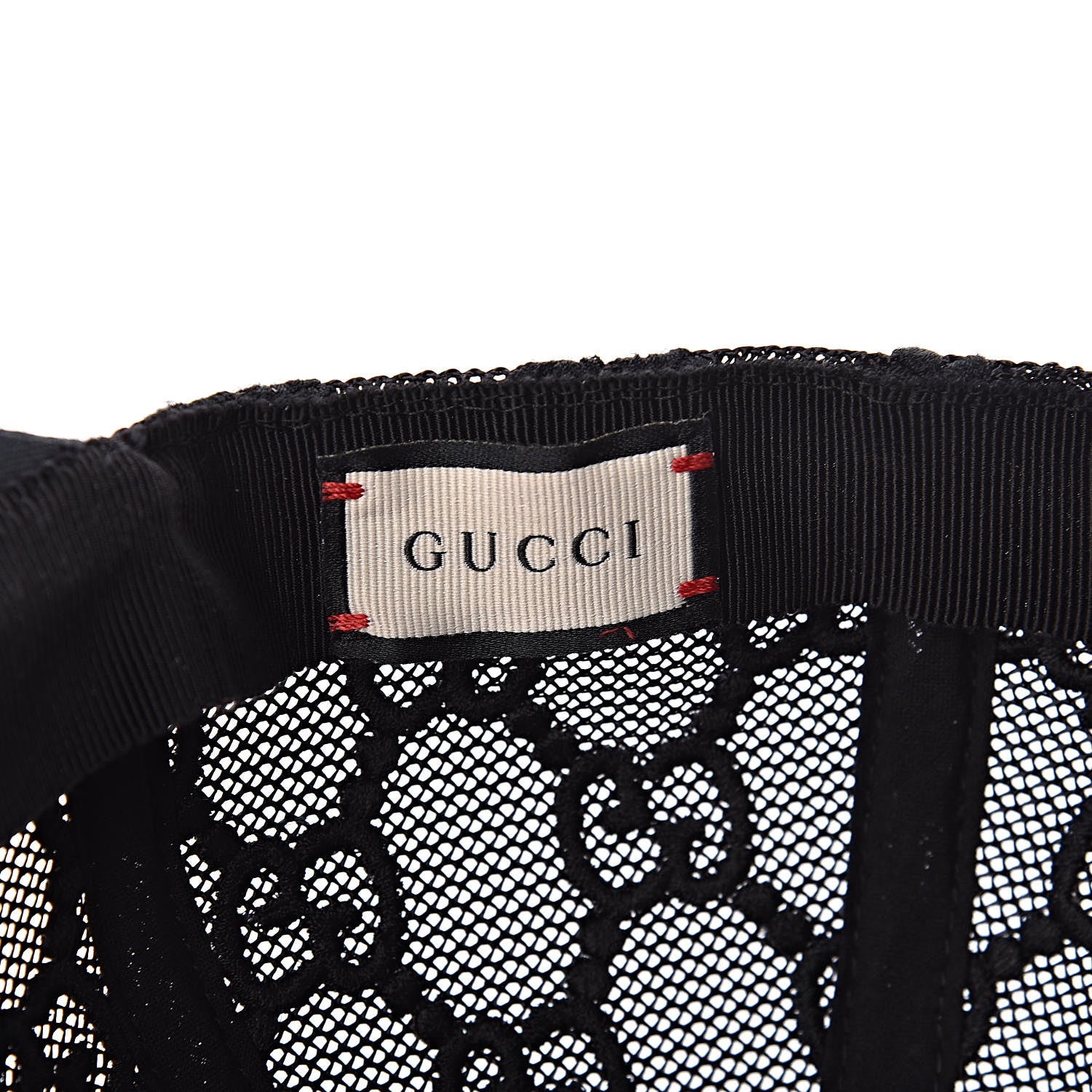 Gucci GG Net Embroidered Baseball Hat M Black 6 of 8