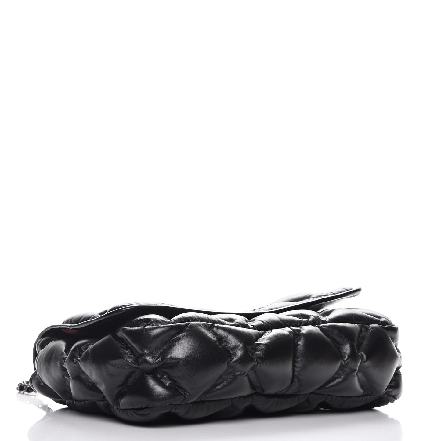Calfskin Quilted Large Chesterfield Flap Black
