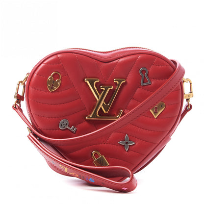 Louis Vuitton Calfskin Embellished New Wave Love Lock Heart Bag Ecarlate 1 of 8