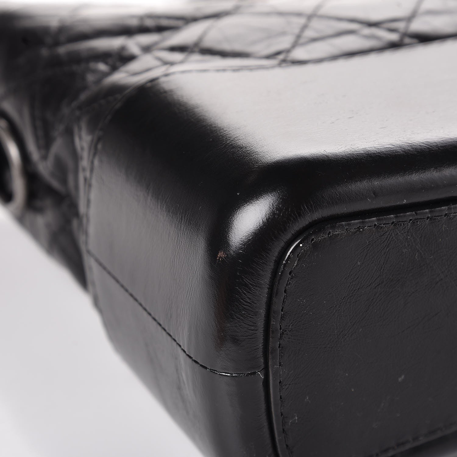 Chanel Aged Calfskin Quilted Medium Gabrielle Hobo Black 9 of 9