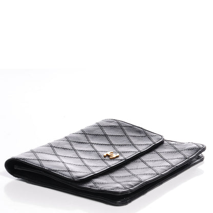 Chanel Leather Diamond Stitch Compact Wallet Black 3 of 8