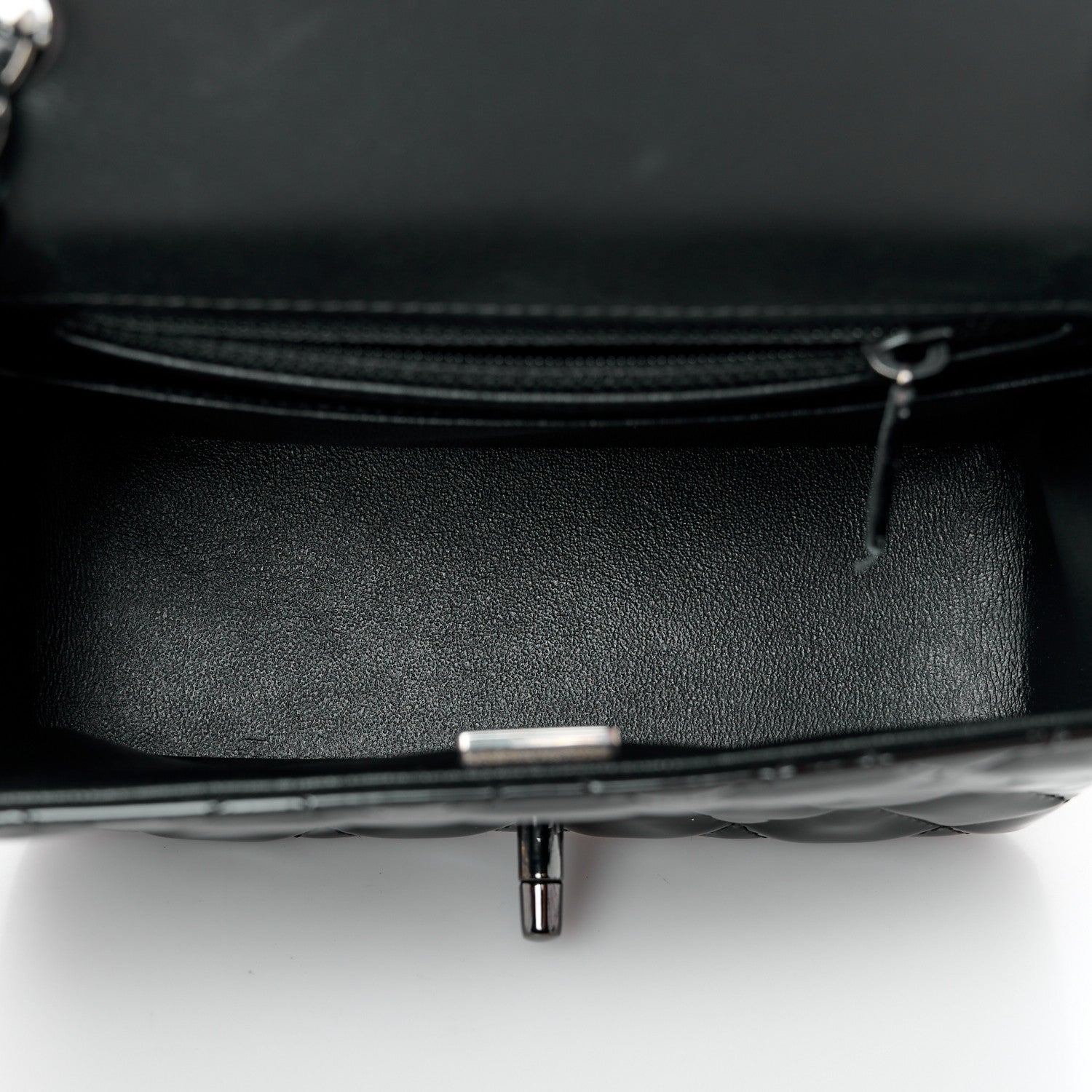 Chanel Patent Calfskin Quilted Mini Square Flap So Black 5 of 11