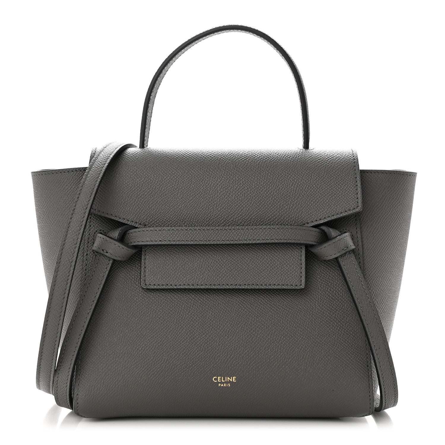 Celine Grained Calfskin Nano Belt Bag Grey 1 of 10