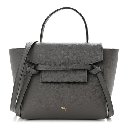 Celine Grained Calfskin Nano Belt Bag Grey 1 of 10