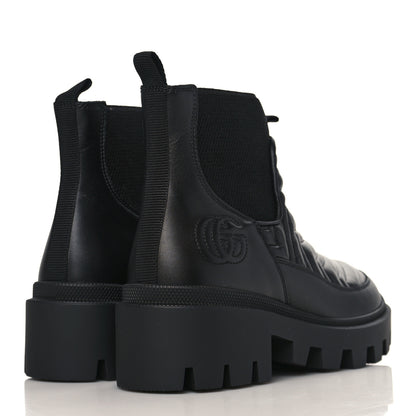 Gucci Calfskin Nappa Matelasse Frances Chelsea Boots 36 Black 4 of 9