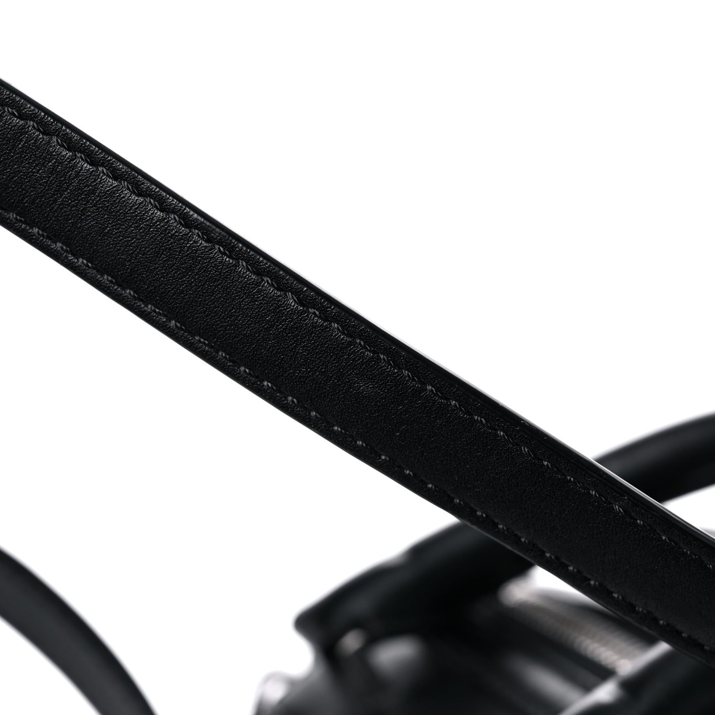 Pebbled Calfskin Mini Emile Black Silver Hardware